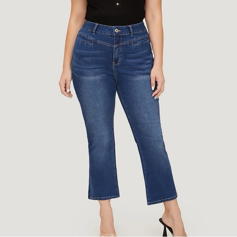 BloomChic Blue Flare & Wide Leg Jeans